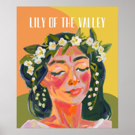 Lily of the Valley May Birth Month Flower Elegant Poster