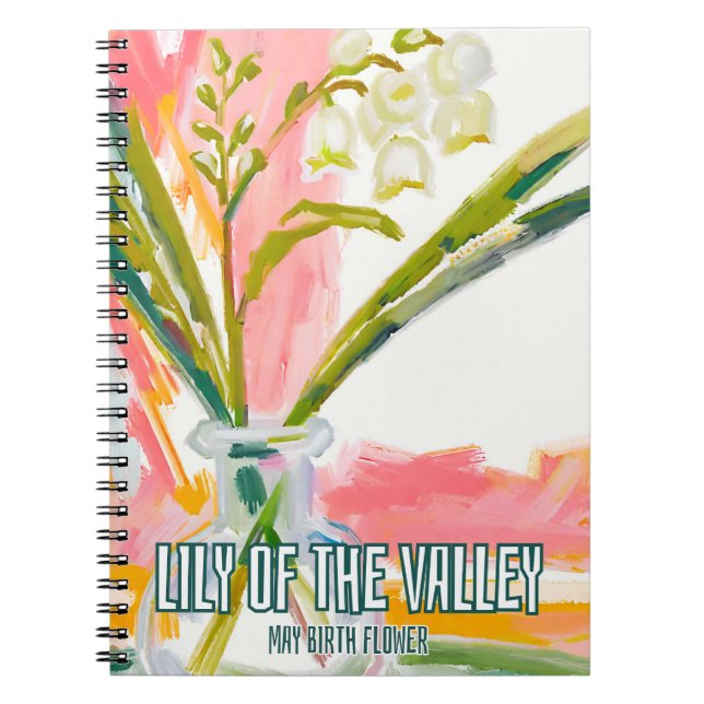 Lily of the Valley May Birth Month Flower Gardener Anteckningsbok (Framsidan)