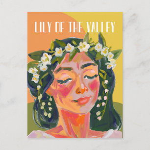 Lily of the Valley May Birth Month Flower Söt Vykort