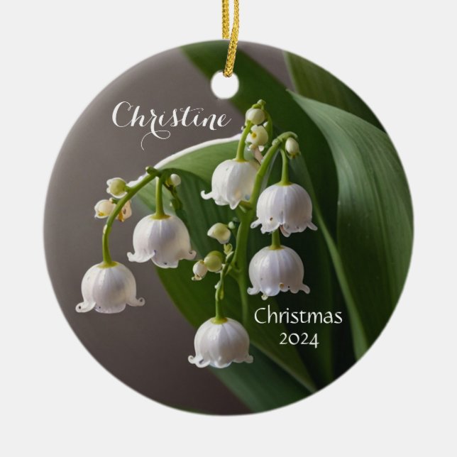 Lily of the Valley May Personlig Ornament (Framsidan)