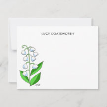 Lily of the Valley Monogram Boho Vår Blomma