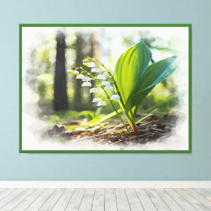 Lily of the valley National Flower Finland Canvastryck