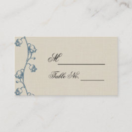 Lily of the Valley on Ecru Line Bröllop Place Card Placeringskort