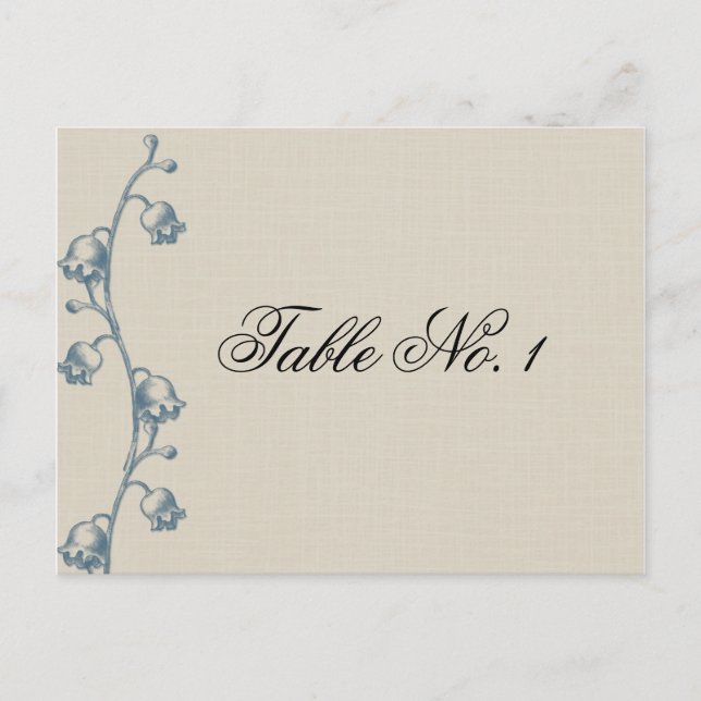 Lily of the Valley on Ecru Linen Bordsnummer (Framsida)