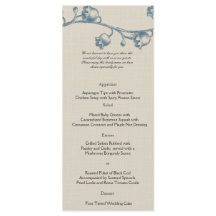 Lily of the Valley on Ecru Linen Bröllop Menu