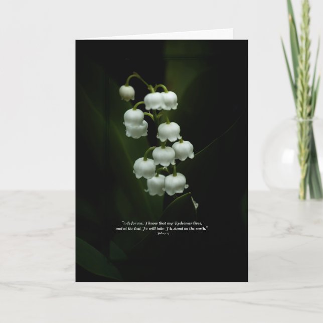 Lily of the Valley Påsk/Christian Greeting Card Helgkort (Framsida)