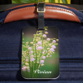 Lily of the valley personalised bagagebricka