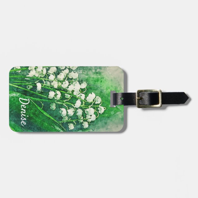 Lily of the Valley Personlig Luggage Tag Bagagebricka (Horisontell Framsida)