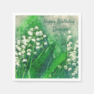 Lily of the Valley Personlig Party Napkins Pappersservett