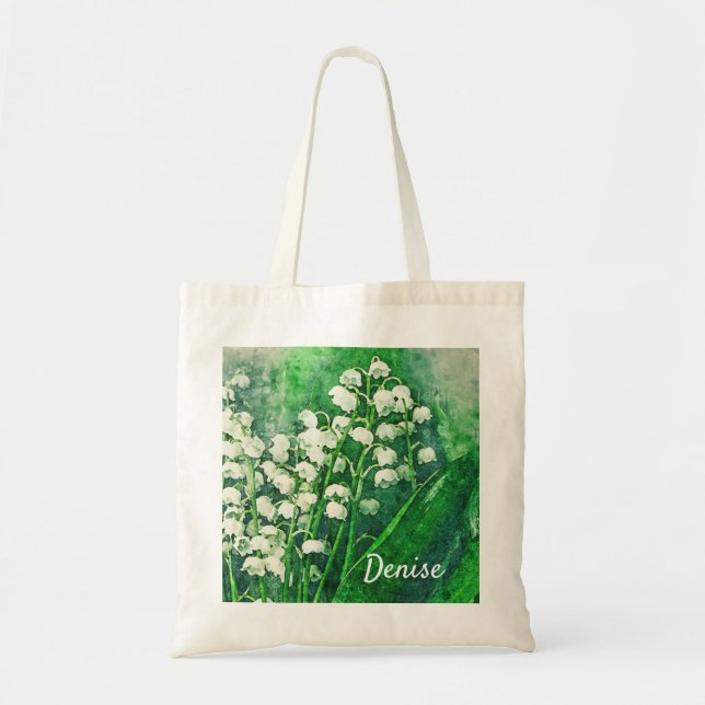 Lily of the Valley Personlig Tote Bag Tygkasse (Framsidan)
