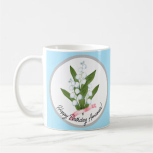 Lily of the valley, retro kaffemugg