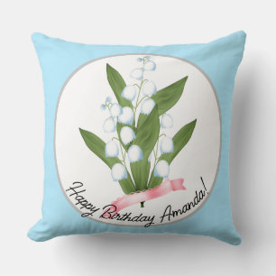 Lily of the valley, retro kudde