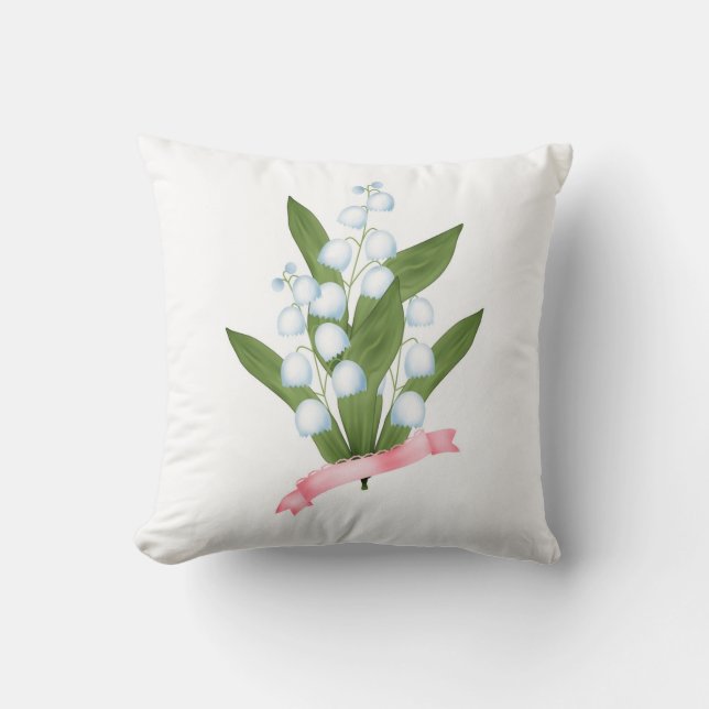 Lily of the valley, retro kudde (Framsida)