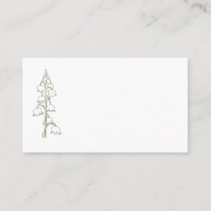 Lily of the Valley Rustic Bröllop Ställe Namn Card Placeringskort