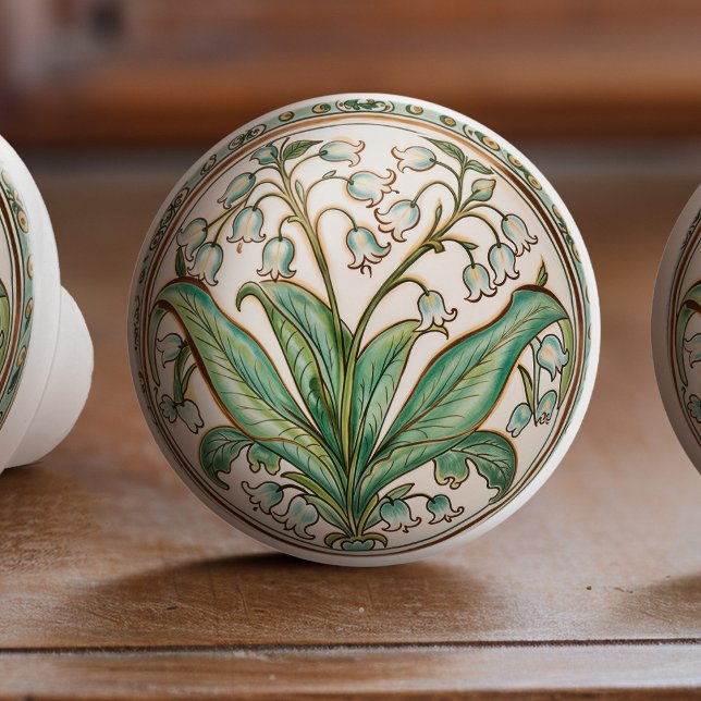 Lily of the Valley Serenity Ceramic Knob pull Knopp (Skapare uppladdad)