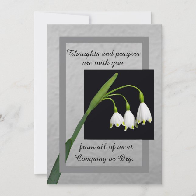 Lily of the Valley sympathy card from group Kort (Framsida)