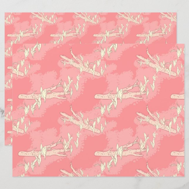 Lily-of-the-valley vår blommor rosa (Fram/baksida)