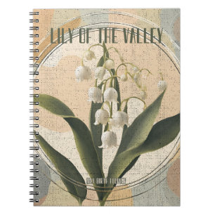 Lily of the Valley Vintage May Birth Month Flower Anteckningsbok