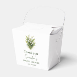 Lily of the Valley Vit Blommig Bröllopsdusch Presentaskar