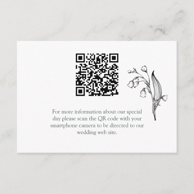 Lily of the Valley - Vita djurutrymmeskort Tilläggskort (Framsida)