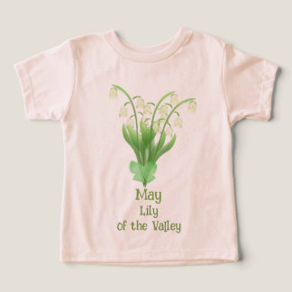 Lily Of the Valley Watercolor Maj Födelsedag T Shirt