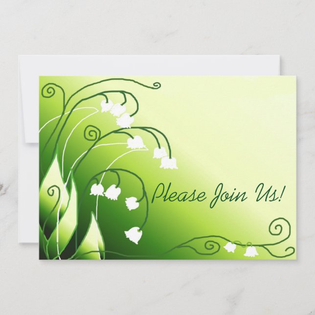 Lily of the Valley Wedding bjudande Inbjudningar (Framsida)