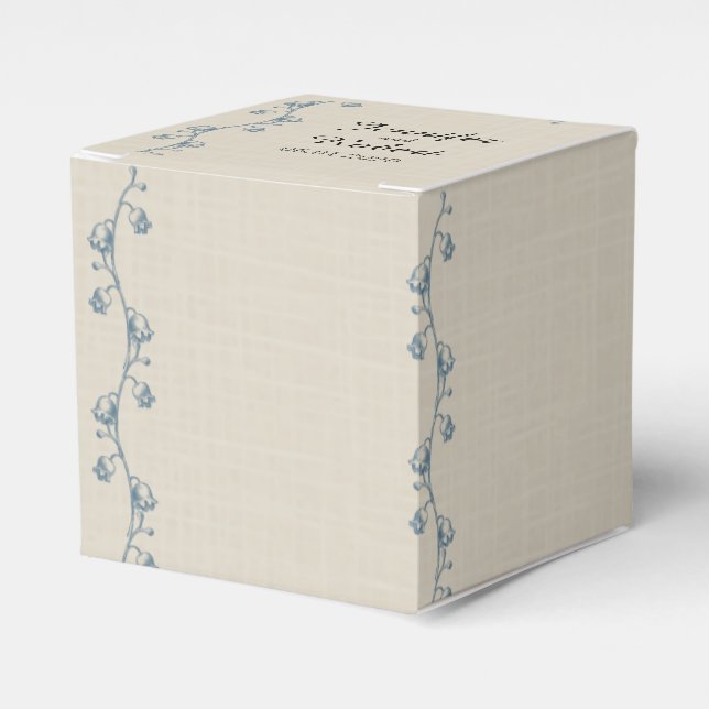 Lily of the Valley Wedding Favor Box Presentaskar (Framsidan Sidan)