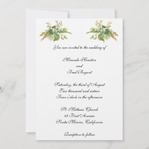 Lily of the Valley Wedding Investigation Inbjudningar