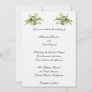 Lily of the Valley Wedding Investigation Inbjudningar