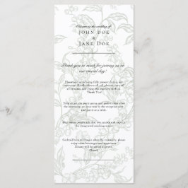 Lily of the Valley Wedding Program