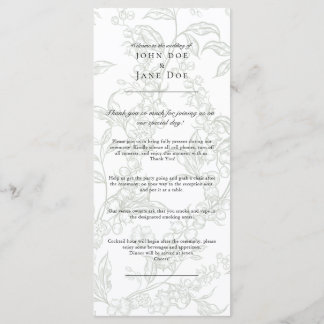 Lily of the Valley Wedding Program