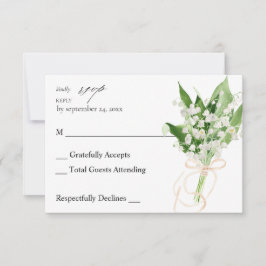 Lily of the Valley White Blommigt on Meal OSA Kort