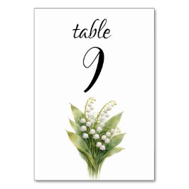Lily of the Valley White Floral Flowers Wedding Bordsnummer
