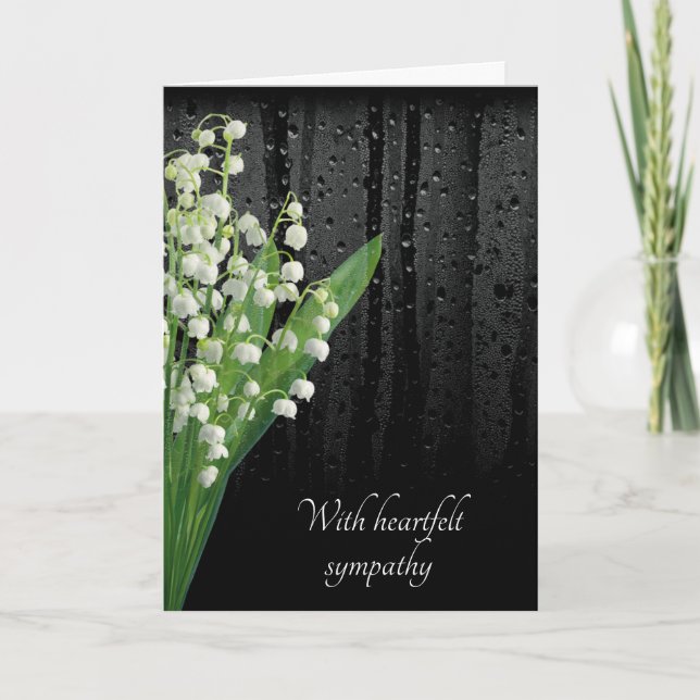 Lily of the Valley with Rain Card Kort (Framsida)