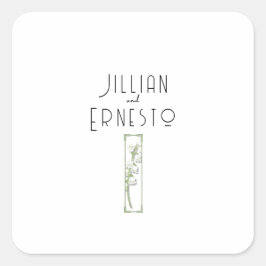 Lily of Valley Collection || Vit Anpassningsbar Fyrkantigt Klistermärke