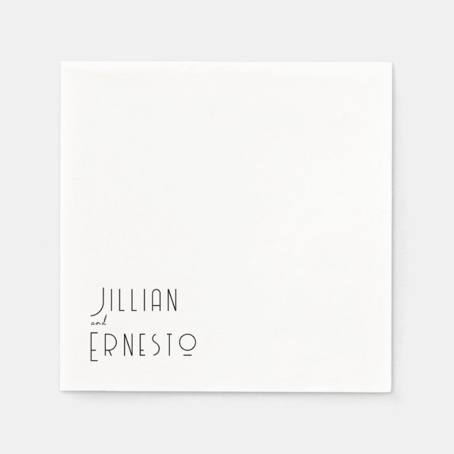 Lily of Valley Collection || Vit Anpassningsbar Pappersservett (Framsidan)