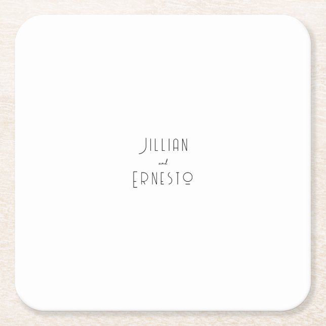 Lily of Valley Collection || Vit Anpassningsbar Underlägg Papper Kvadrat (Framsidan)