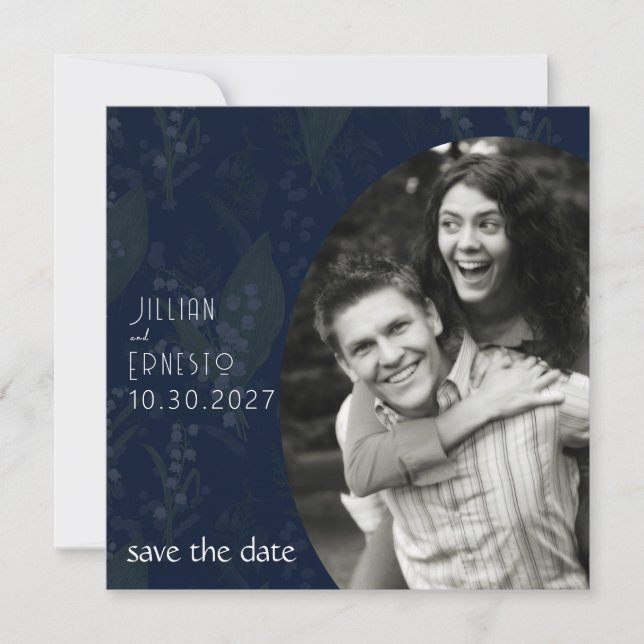 Lily of Valley Darkest Blue med Faded Background (Framsida)