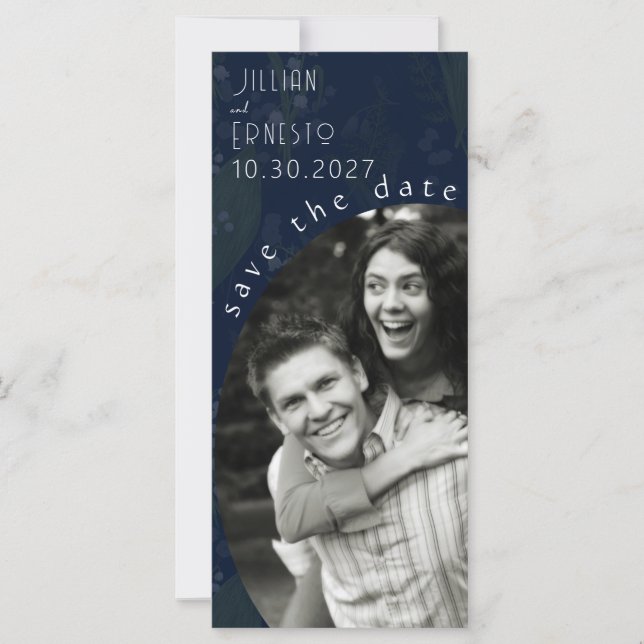 Lily of Valley Darkest Blue med Faded Background (Framsida)