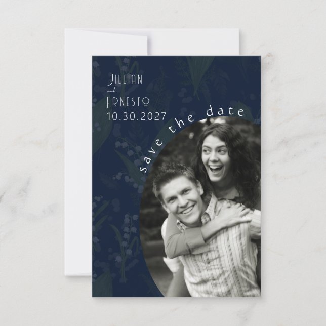 Lily of Valley Darkest Blue med Faded Background (Framsida)