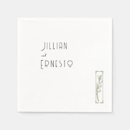 Lily of Valley || Färg illustration v1 Anpassnings Pappersservett