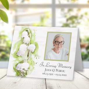 Lily of Valley Flowers Funeral Sympathy Tack Kort