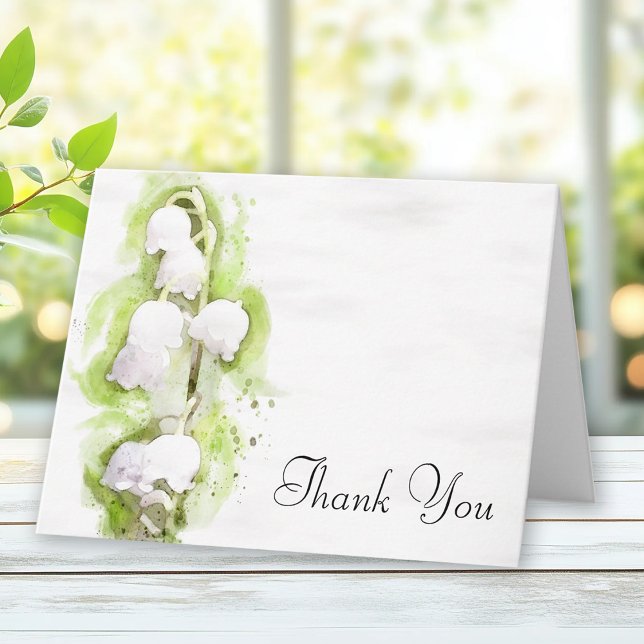 Lily of Valley Flowers Funeral Sympathy Tack Kort (Skapare uppladdad)