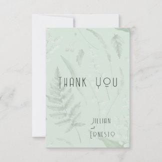 Lily of Valley med Ferns || Anpassningsbar för mju Tack Kort