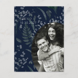 Lily of Valley med Ferns || Deep Blue Vykort