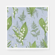 Lily of Valley med Ferns || Ljusblå