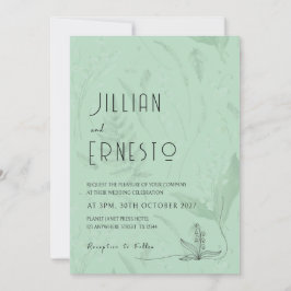 Lily of Valley med Ferns || Mjuk Grönt med grafik Inbjudningar