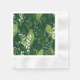 Lily of Valley med Ferns || Mörk grönt Pappersservett
