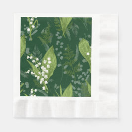 Lily of Valley med Ferns || Mörk grönt Pappersservett