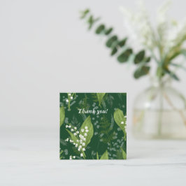 Lily of Valley med Ferns || Mörk grönt tomt intsd Anteckningskort